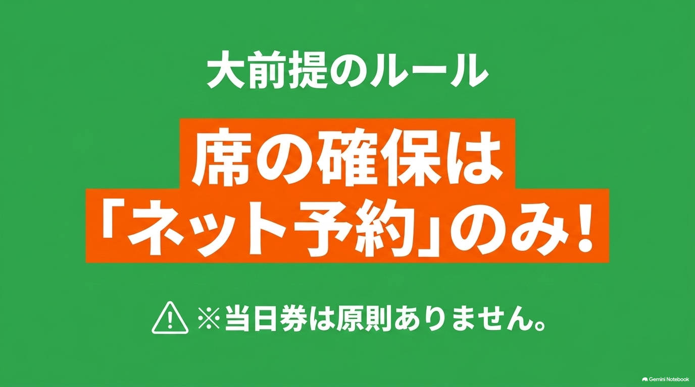 中山競馬場の指定席はネット予約のみというルールの解説