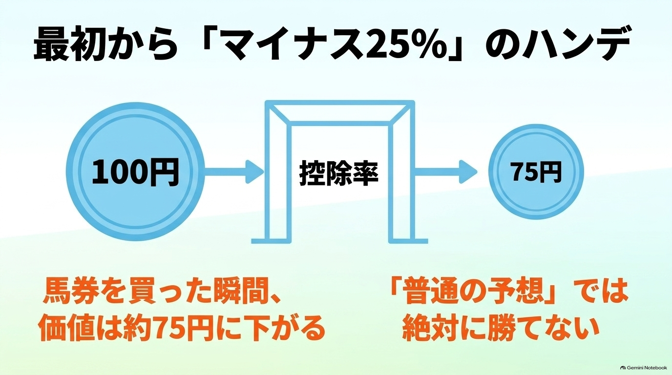 馬券を買った瞬間から引かれる競馬の控除率の仕組み