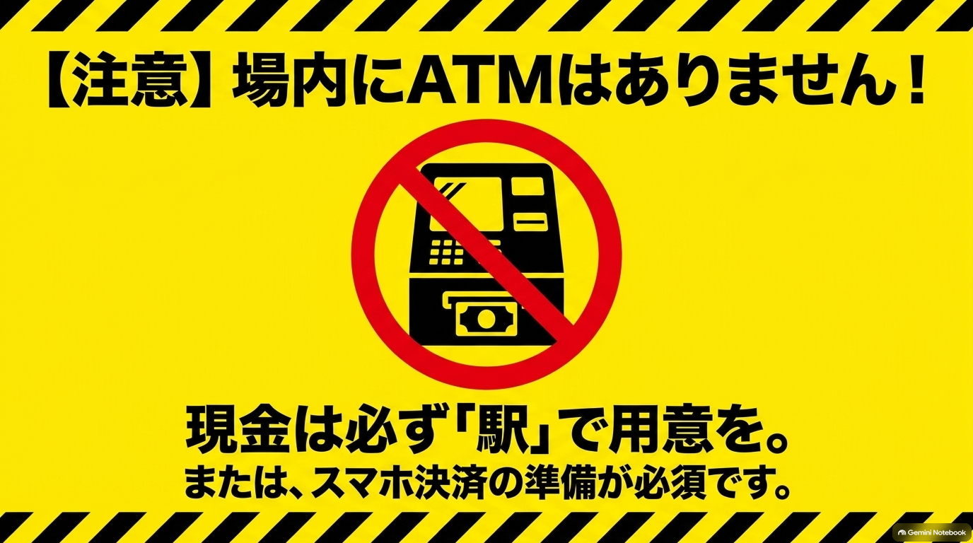 東京競馬場内にはATMがないため事前の現金準備が必要