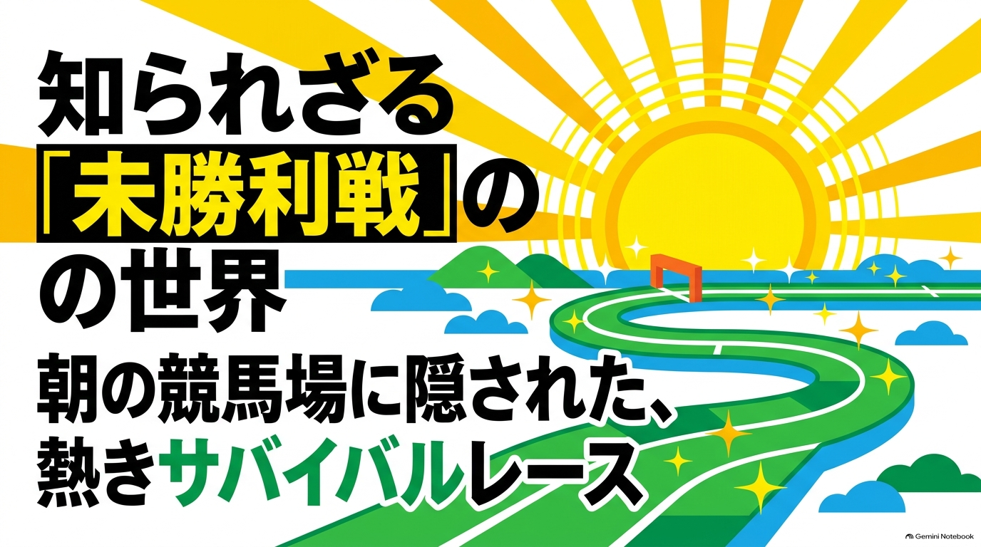 知られざる未勝利戦の世界。朝の競馬場に隠された熱きサバイバルレース